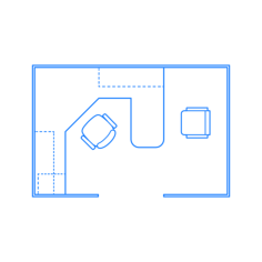 Furniture Office Workstations Cubicles Management Workstation Line Tracing Svg Vector, Free Vectors File